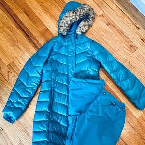 Girls Land’s End Puffer Coat with Snow Pants